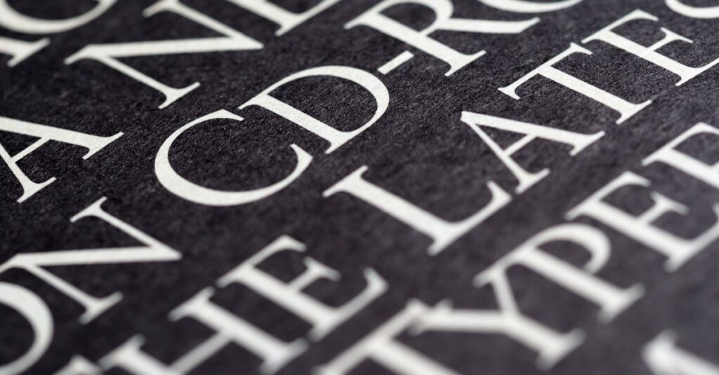 White Letters on Black Paper