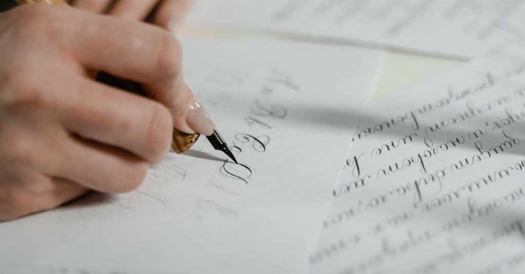 Close-Up Shot of a Person Writing on a Paper
