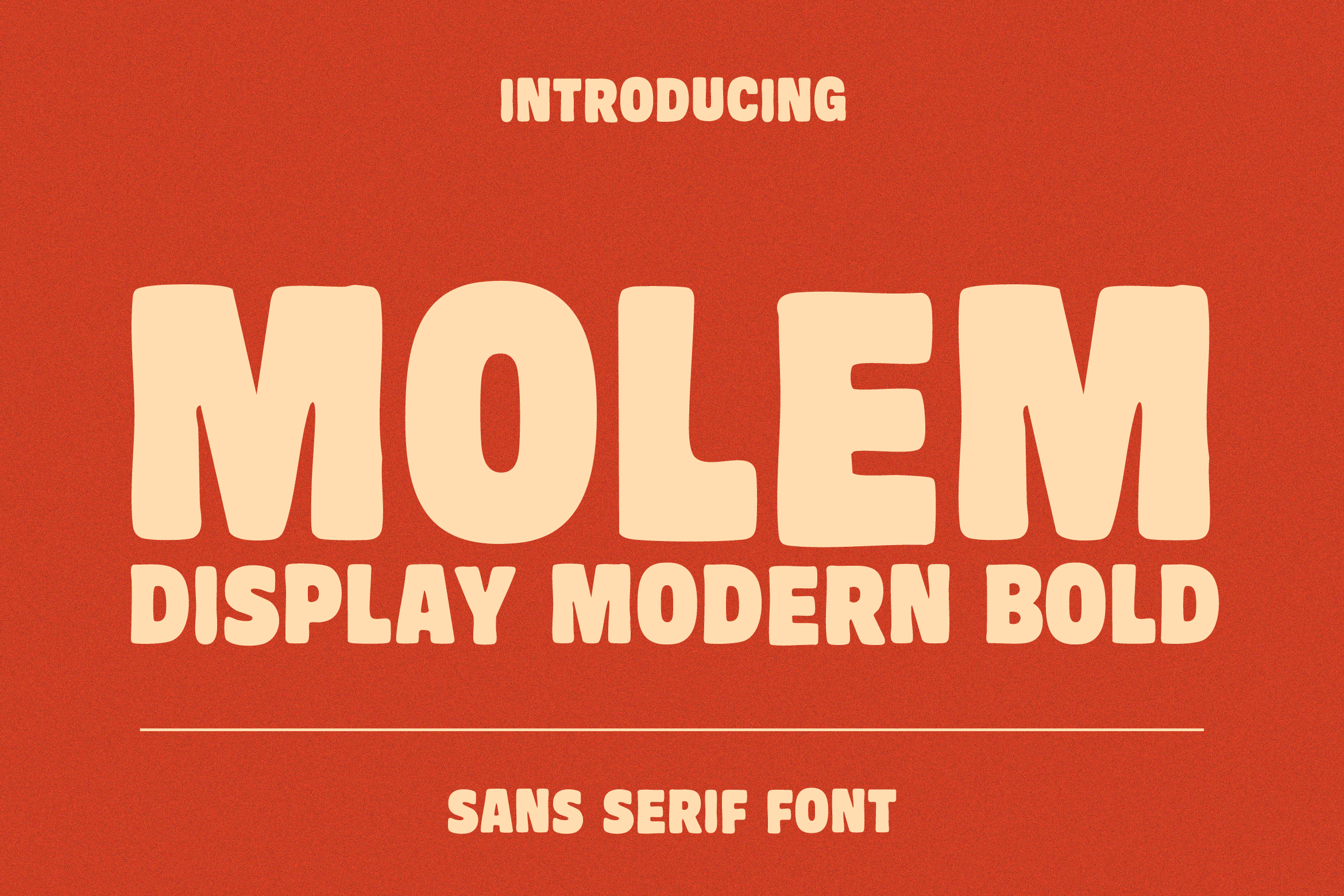 Molem – Bold Retro Display Sans Serif Font typeface specimen