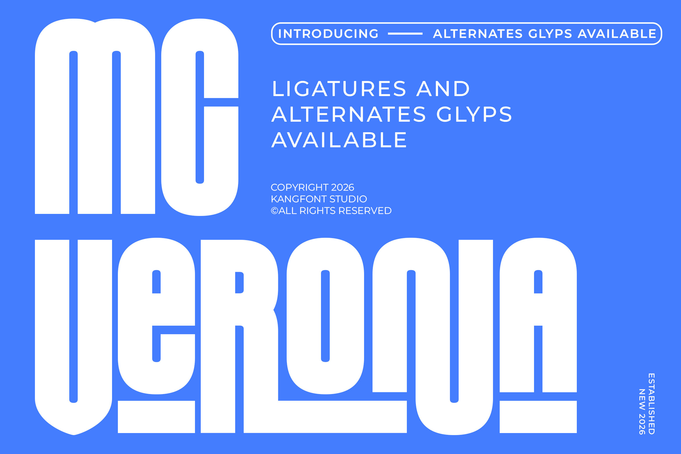 MC Verona – Bold Modern Display Font typeface specimen